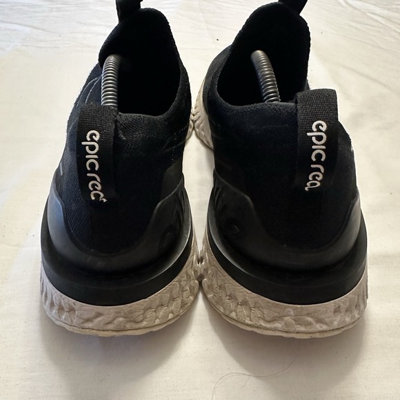 Nike Epic Phantom React Flyknit Mens 13 Shoes Black Slip On Sneaker Running - Picture 7 of 16